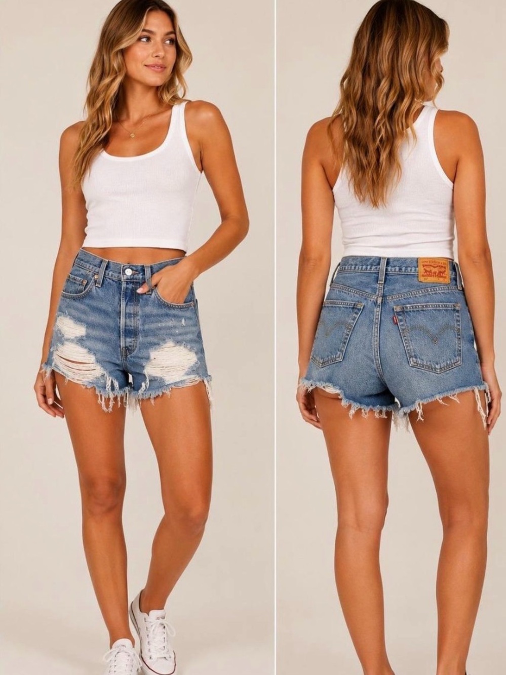 Levi’s 501 High Rise Shorts, Size 28